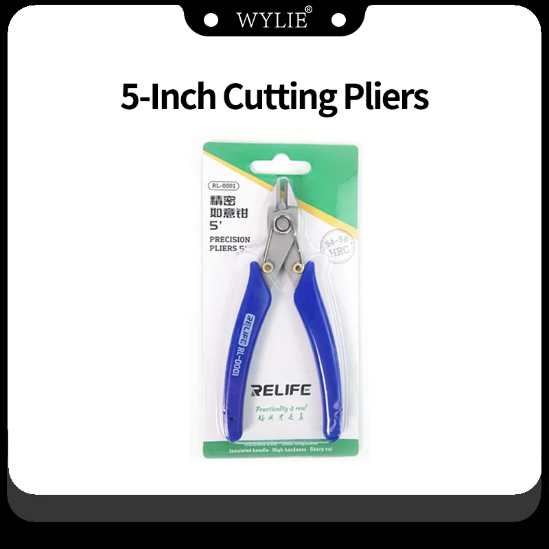 

RELIFE RL-0001 Diagonal Pliers High Hardness and Precision Electronic Wire Cutting Nipper Phone Repair Cable Cutter