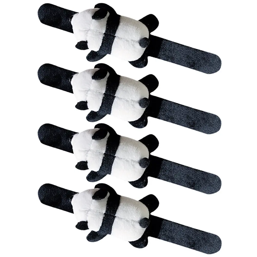 

4Pcs Panda Snap Wristbands Kids Slap Bracelets Comfortable Stretchy Wristbands Party Favors Holiday Gifts Classroom Rewards