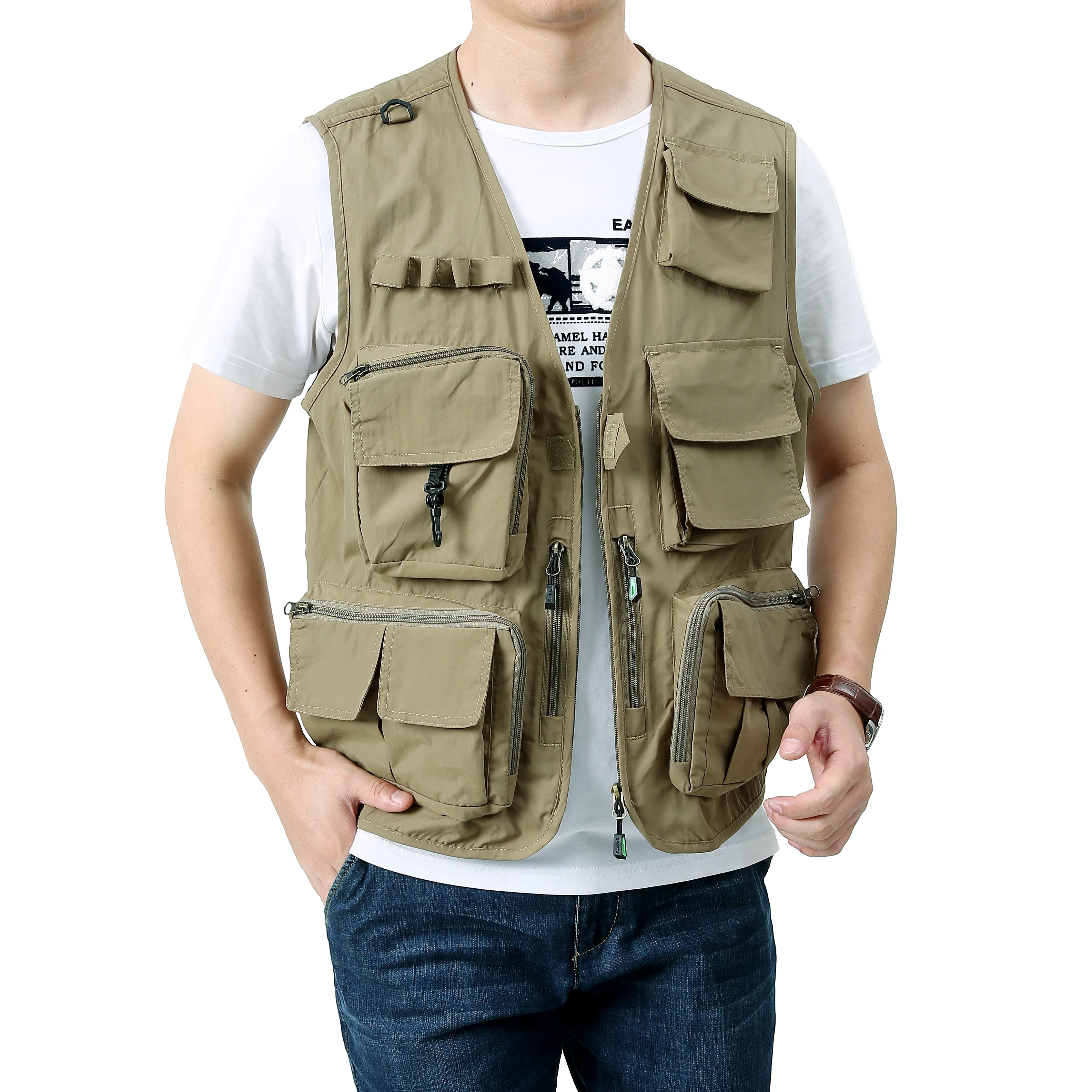 6XL 14 Pockets 2023 New Mens US Tactical Hiking Fishing Vest Man Photographer Waistcoat Mesh Cargo Sleeveless Jacket Tool Vest