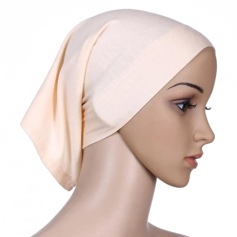 Women Muslim Chemo Hair Loss Beanie Hat Scarf Turban Head Wrap Cap Cover Under Islamic Arab Tube Bone Bonnet Amira Headwear