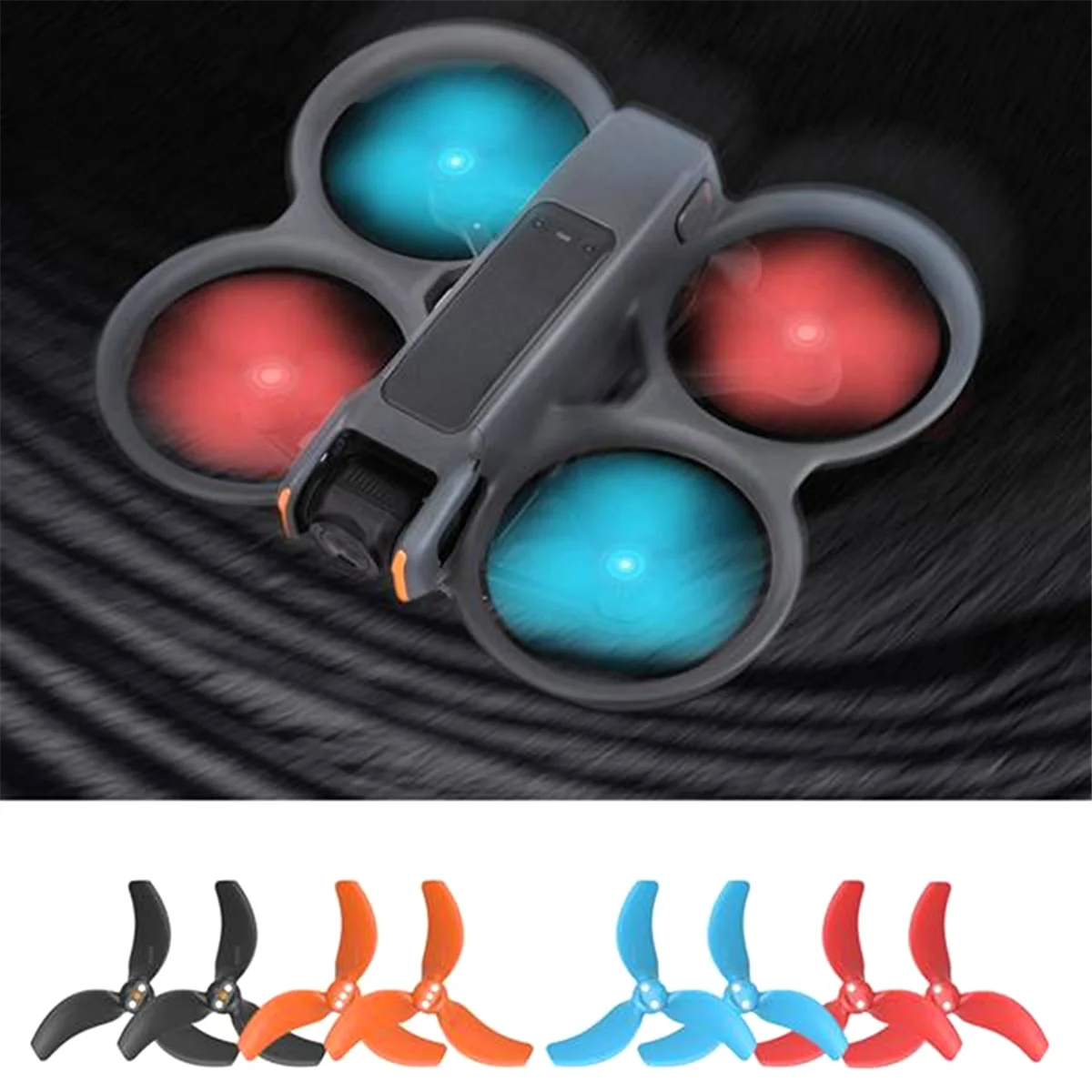 4 pares de lâminas de hélice para Avata 2 hélice 3032S lâminas mini leve drone asa acessórios preto