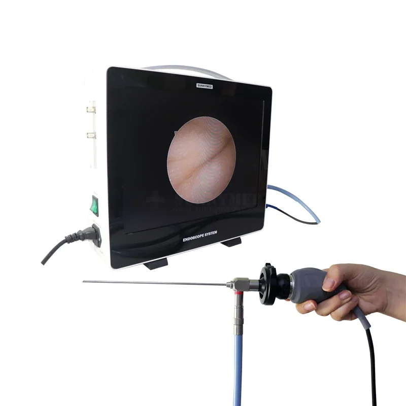 التنظير البيطري للحيوانات الكبيرة والصغيرة: مصدر ضوء متكامل ومنظار المعدة البيطري للفيديو