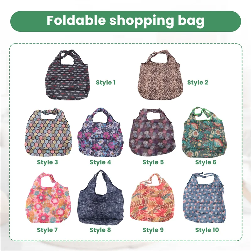 

Grocery Bags Reusable Foldable 10 Pack Shopping Tote 50LBS Extra Large Ripstop Pattern Machine Washable Storage