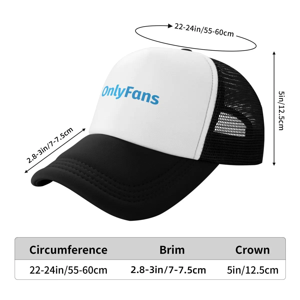 Only Fans Logo Cap Fashion Casual Mesh Baseball Caps Adjustable Hat Hip Hop Summer Unisex Baseball Hats Polychromatic