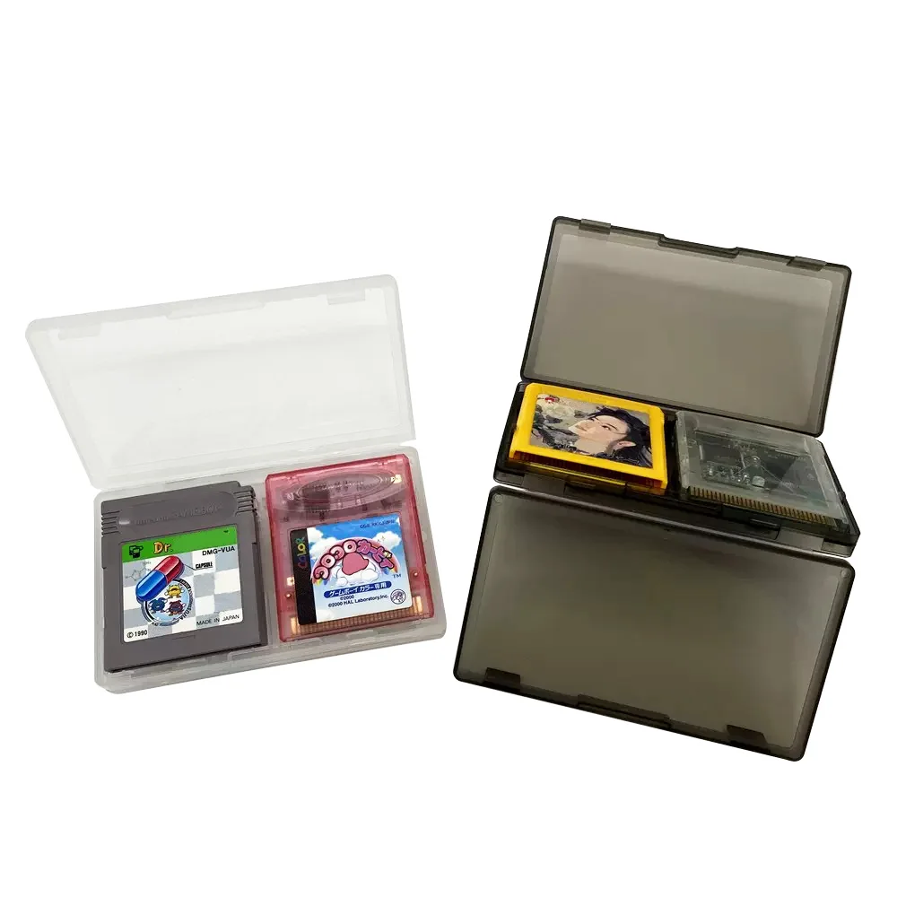 4-in-1 Game Card Case High Quality Plastic Transparent Protective Case for GameBoy Color GBC GB Game Card Storage Box