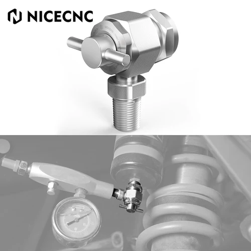 Válvula de herramienta de llenado de nitrógeno NPT de 1/8 ""para motocicleta Yamaha Raptor 700R YFM700R Can Am Maverick X3 ATV UTV con válvula Schrader