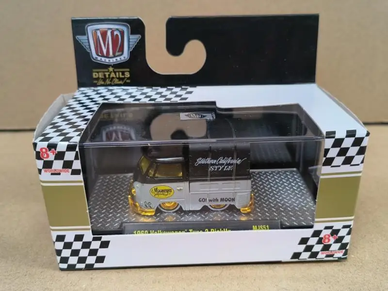 M2 MACHIANES 1:64 1960 type 2 pickup van Collection of die cast alloy trolley model ornaments
