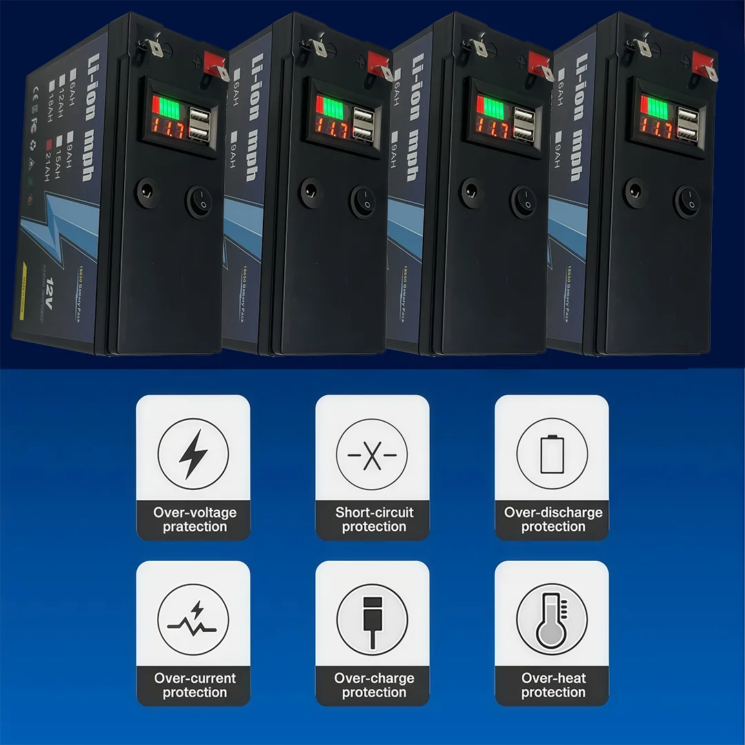 

NEW 100% 1865012V 21Ah 30A BMS Built-in,lithium iron phosphate battery for Solar Marine Overland Off-Grid LiFePo4 Battery