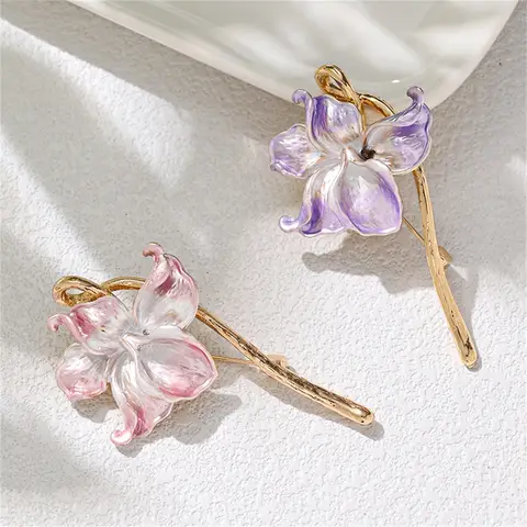 1Pc Retro Elegant Water Lily Brooch Dreamy Romantic Pin Exquisite Y2K Jewelry Accessories Noble Artistic Decoration Party Gift
