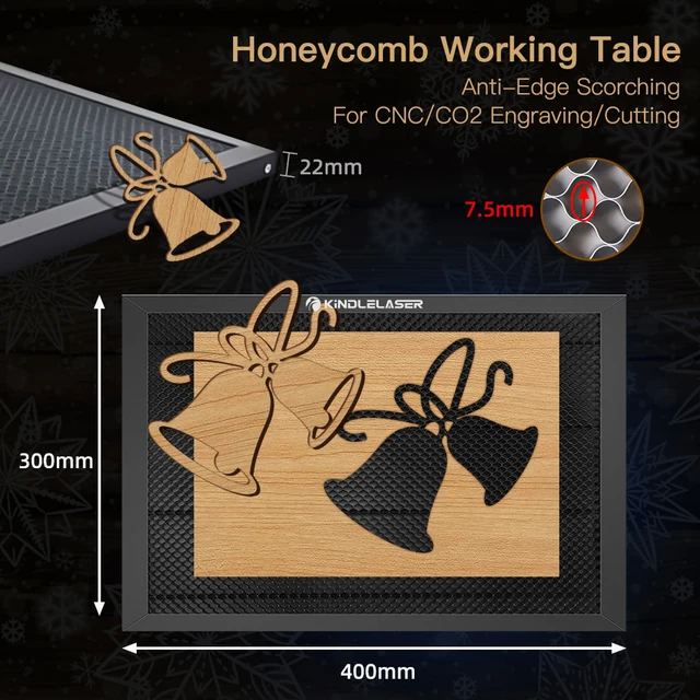KINDLELASER Honeycomb stół roboczy 300*400mm konfigurowalny rozmiar pokładzie platformy część laserowa do CO2 maszyna do grawerowania i cięcia laserowego
