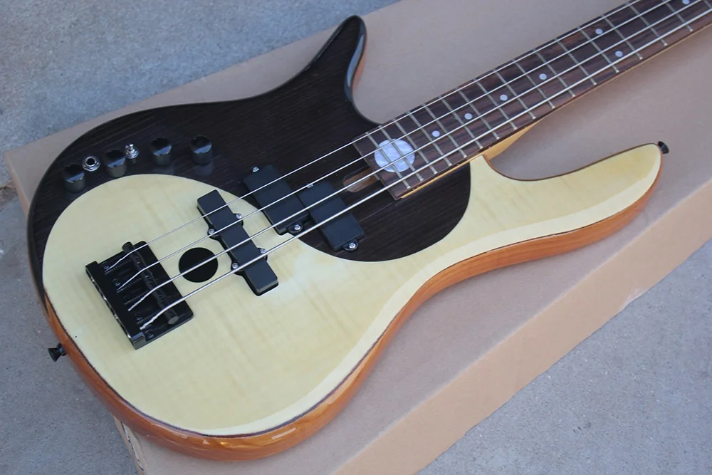 Flyoung High Quality Electric Bass Guitar 4 Strings Bass Guitar Left Handed Bass