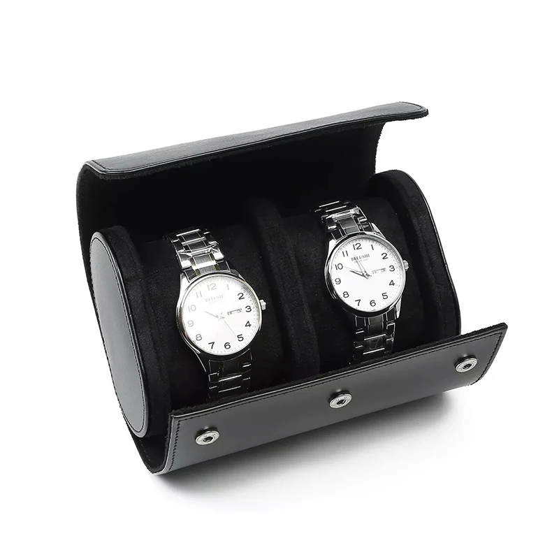 1/2/3Bit صندوق تخزين ساعات اليد المحمولة خمر ساعة جلدية صندوق عرض فاخرة تتطور موضة جمع هدية #2