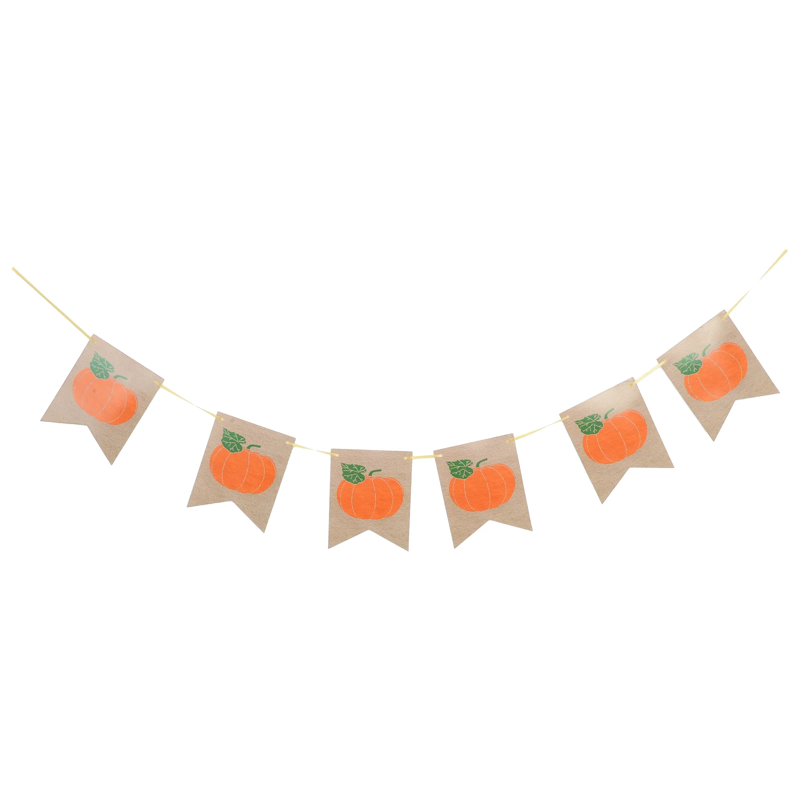 

Handmade Burlap Pumpkin Garland Swallowtail Flag Fall Decorations for Office Banner Thanksgiving Wreath Ornament