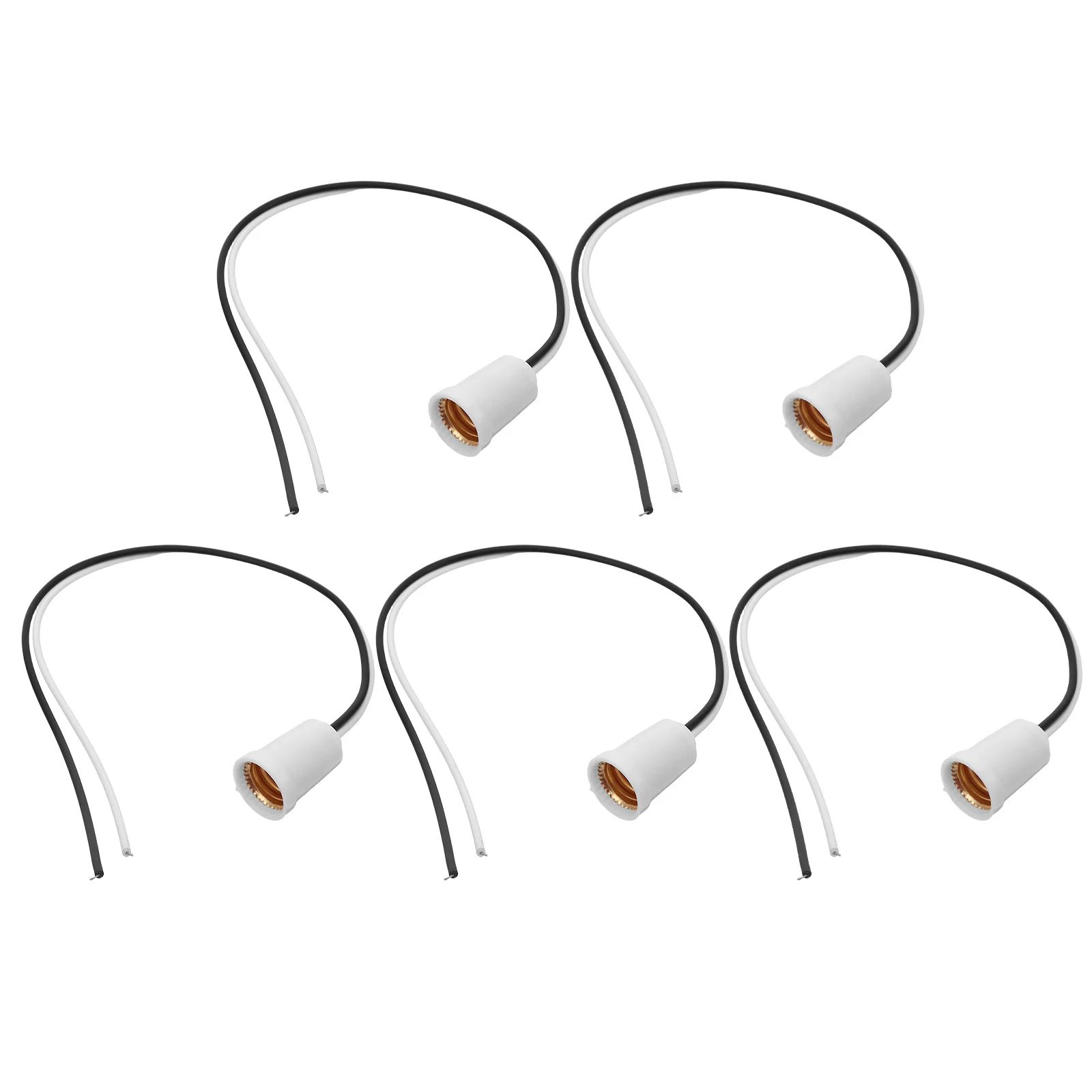 5 قطعة E12 حامل مصباح مقبس لمبة بيضاء مع الحبل المسمار في قاعدة إضاءة قلادة لغرفة النوم غرفة المعيشة مكتب-حامل لمبة مع