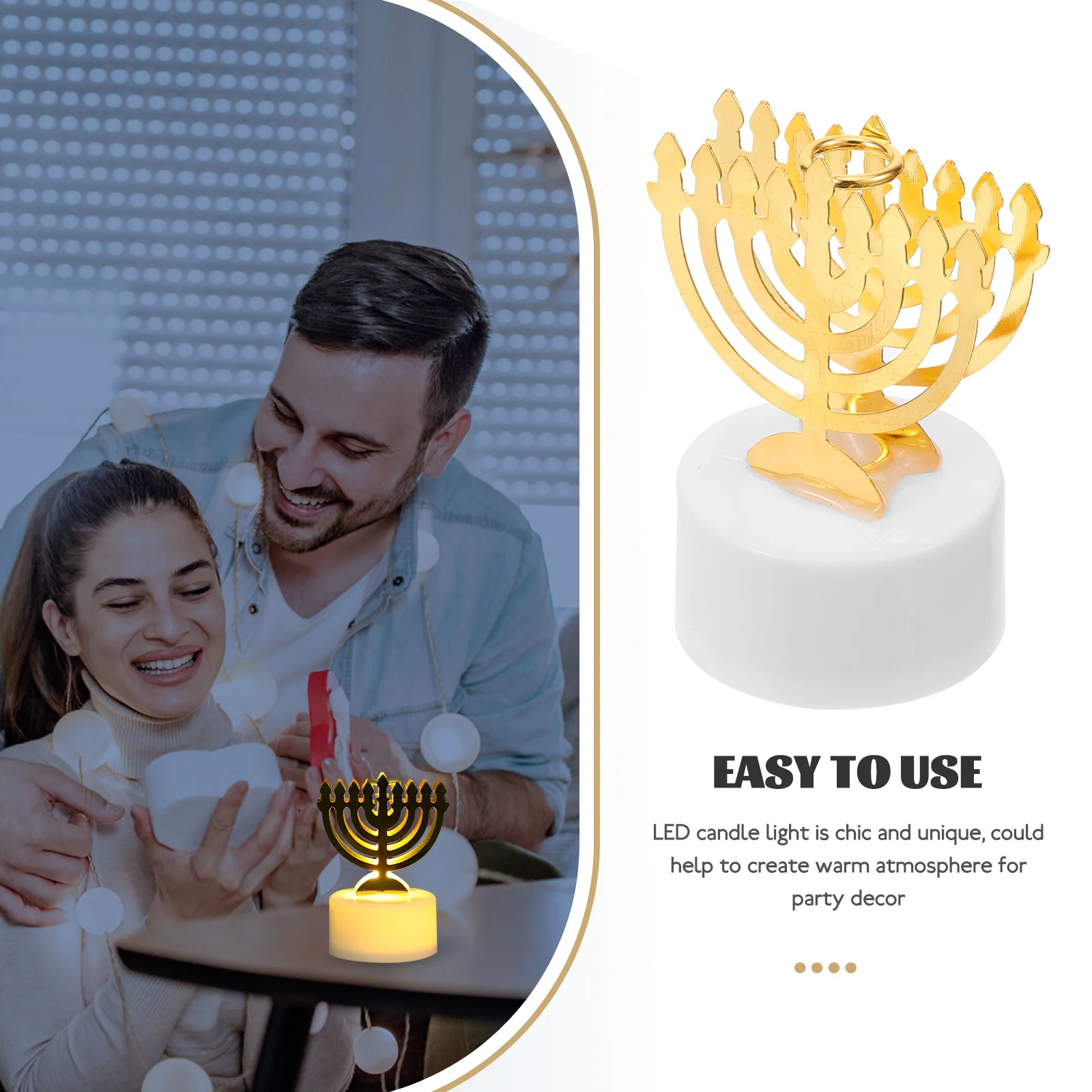 ضوء LED صغير عديمة اللهب كهربائي للحفلات والمهرجانات وديكور المنزل ومصباح ليلي لسطح المكتب وإضاءة أجواء رومانسية