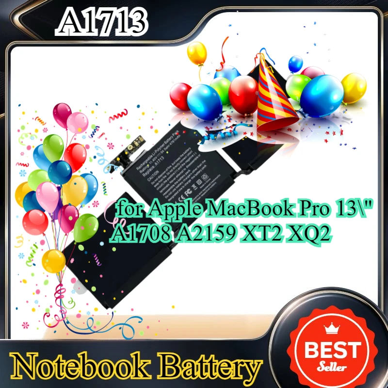 

Аккумулятор A1713 для ноутбука Apple MacBook Pro 13 дюймов A1708 A2159 XT2 XQ2