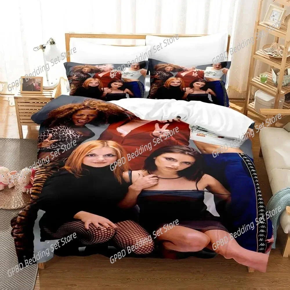 Popular S-Spice 90S Girls group Bedding Set,Duvet Cover Comforter Bed Set Quilt Cover,King Queen Twin Size Boys Girls Adults