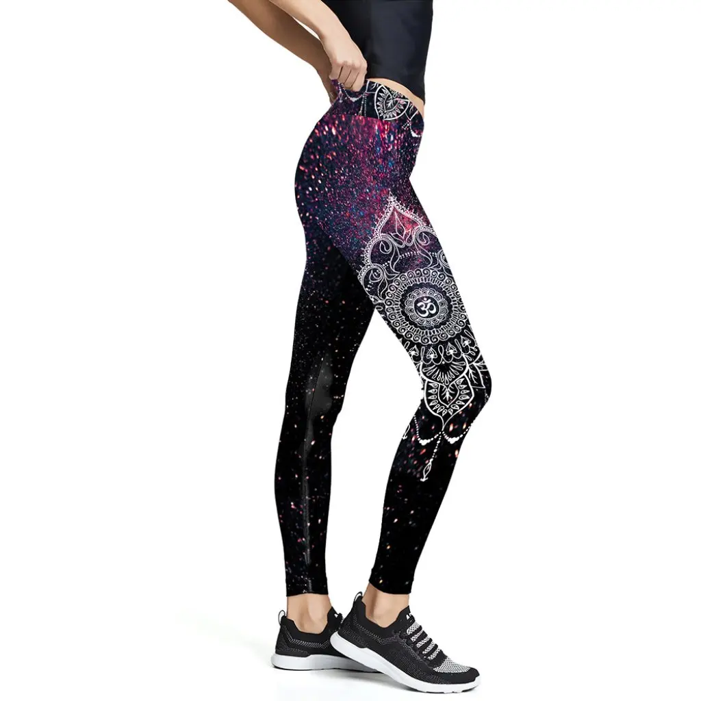 

Women's Hip Lifting Slim Sports Yoga Pants 3D Digital Print Style Fashionable Base Layer Trousers