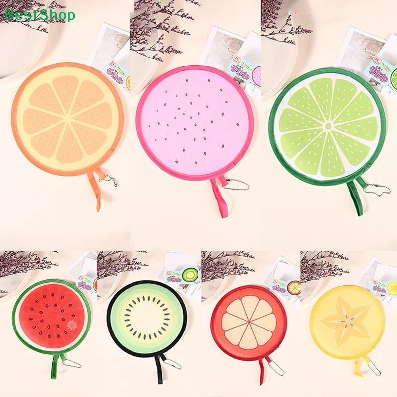 ♬Round Foldable Hand Fans Fruit Style Handheld Folding Fan Portable Cooling Fans For Summer Events Outdoor Travel Supplies