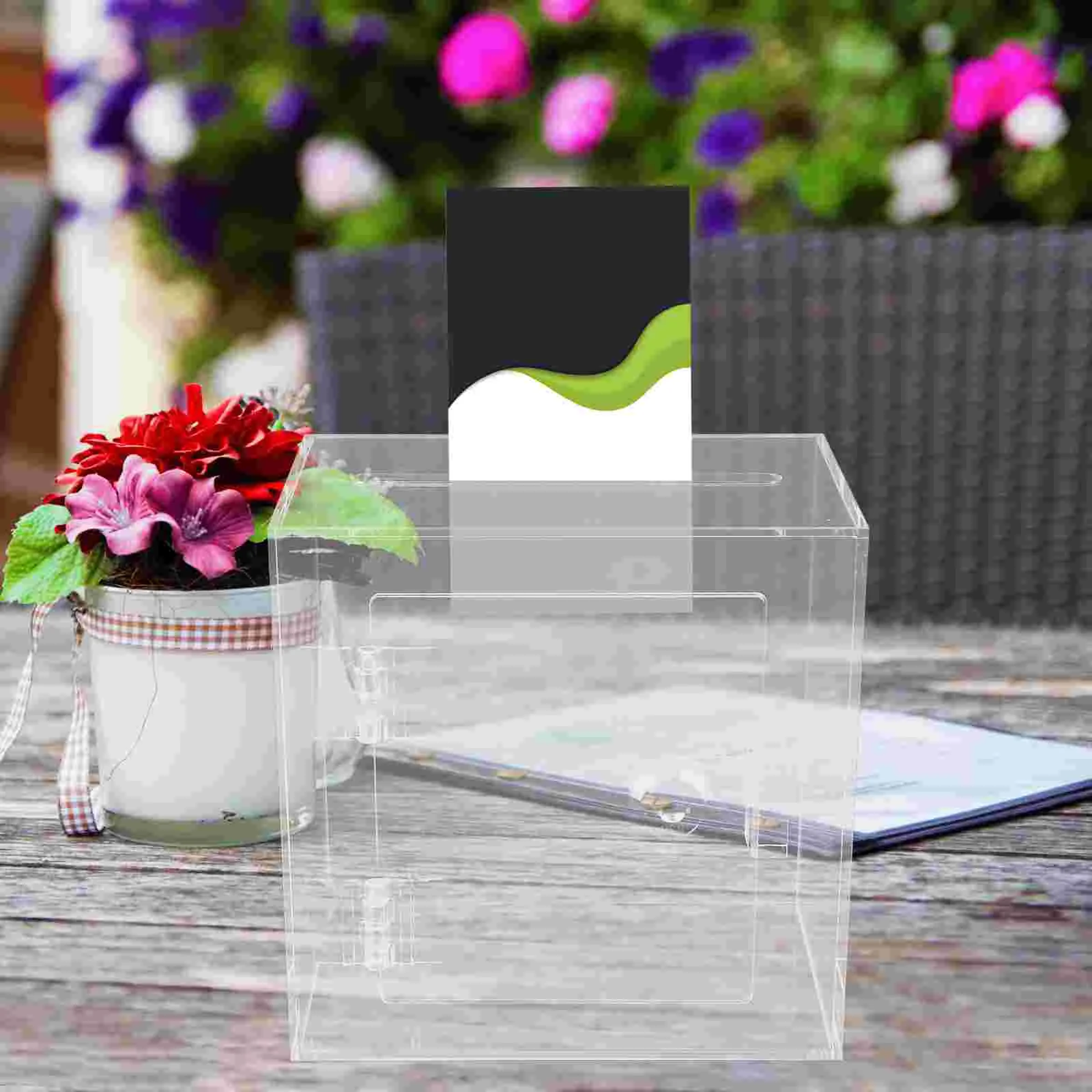 Transparent Acrylic Box Letter Post Container Donation Boxes for Fundraising Love Clear Window Mailbox