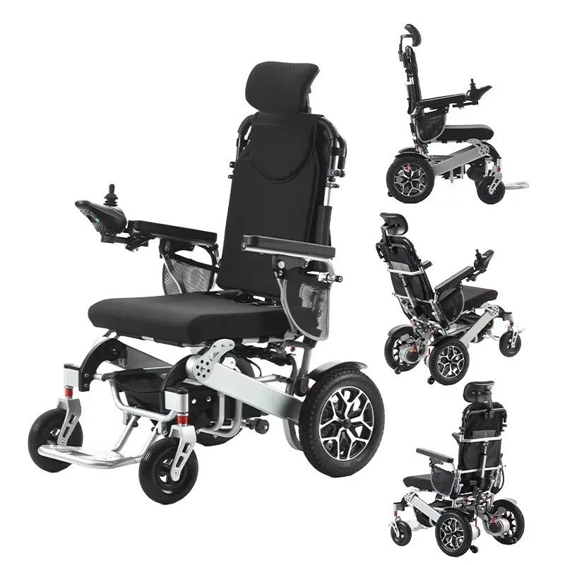 High quality 300W * 2 brushed motor fully automatic reclining electric wheelchair, foldable, with comfortable seat