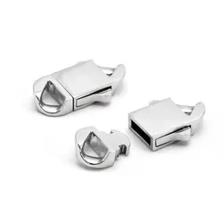 2Pcs Stainless Steel Cuban Link Chain Clasp Hooks Lobster Clasp Connector for DIY Chains Hip-Hop Jewelry Making