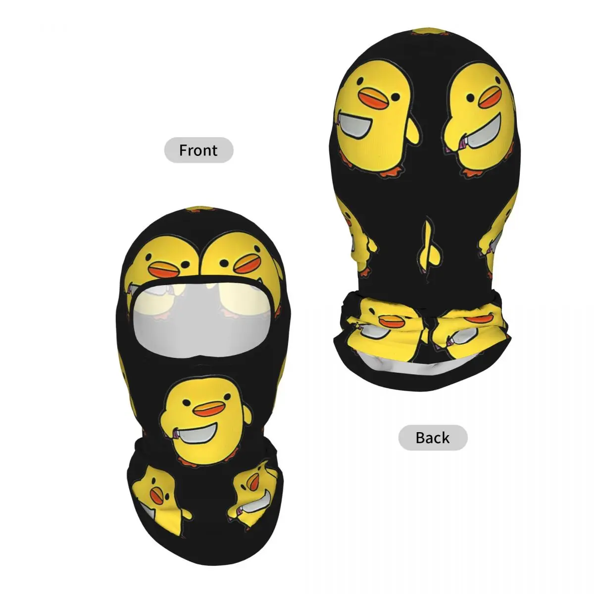 Duck With Knife Funny Meme Angry Bird Danger Breathable Thin Balaclava Full Face Mask Sun Protection Neck Gaiter For Outdoor - view 2