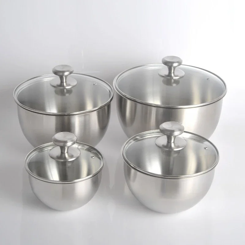 18/10 stainless steel cooking basin, Japanese-style household graduated basin, thickened mixing and basin