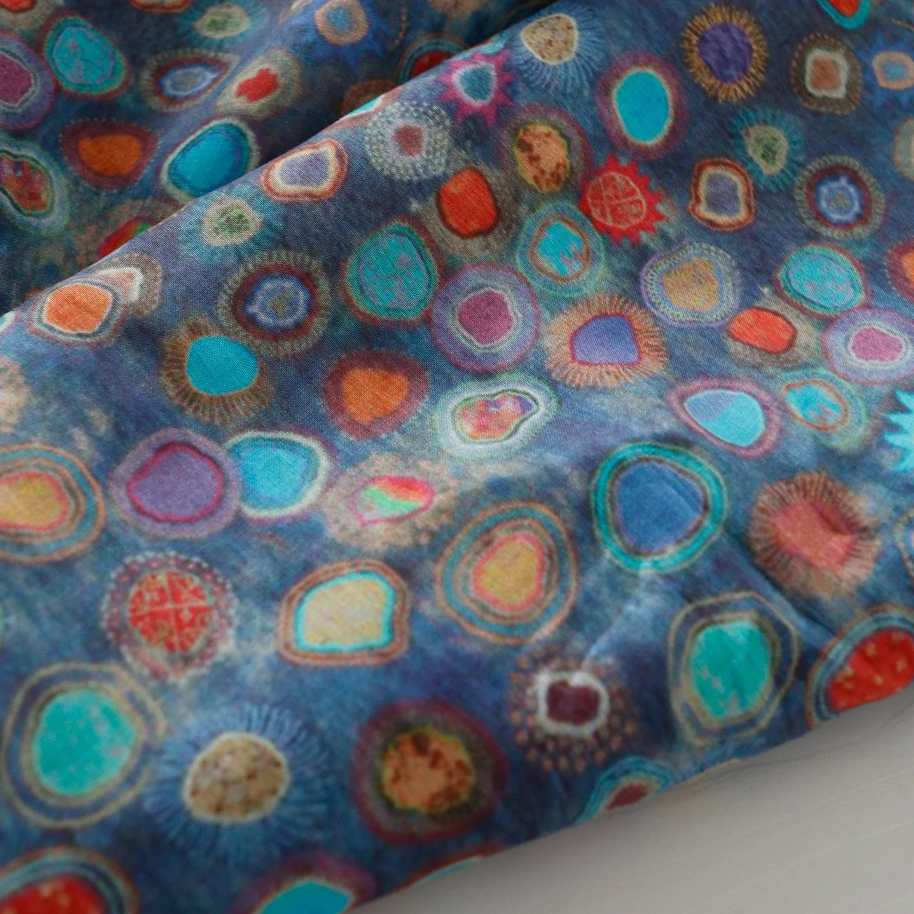 

1yard Dreamy Bubble Wave Point tela high quality pure ramie fabric dress shirt bag cheongsam fabric for clothing