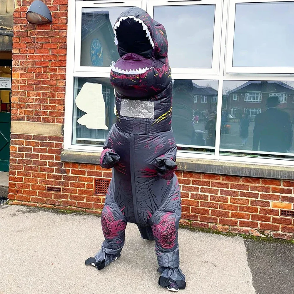 Tyrannosaurus Inflatable Dinosaur Costume T-rex for Adult Inflatable Fantasy Role-play Fancy Halloween Mascot Party Apparel