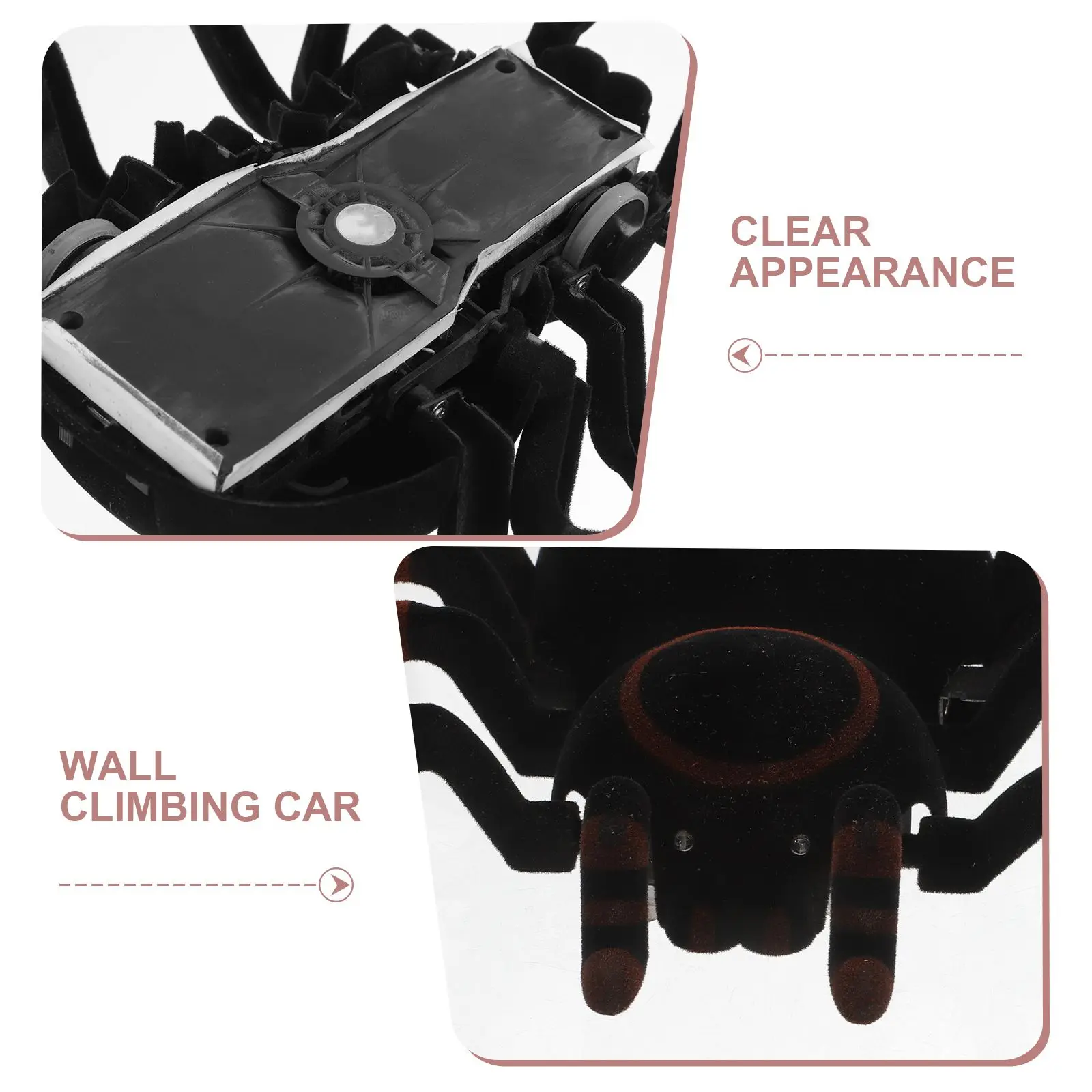 Coche de escalada de pared con Control remoto, arañas, juguetes para niños, eléctrico, falso, aterrador, juguete electrónico de araña, simulación asustada