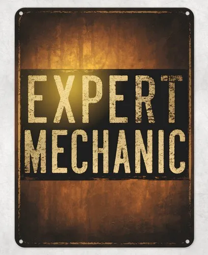 Expert Mechanic Cars Motors Metal Poster Wall Tin Sign Man Cave Shed Home Plaque --Tin Sign