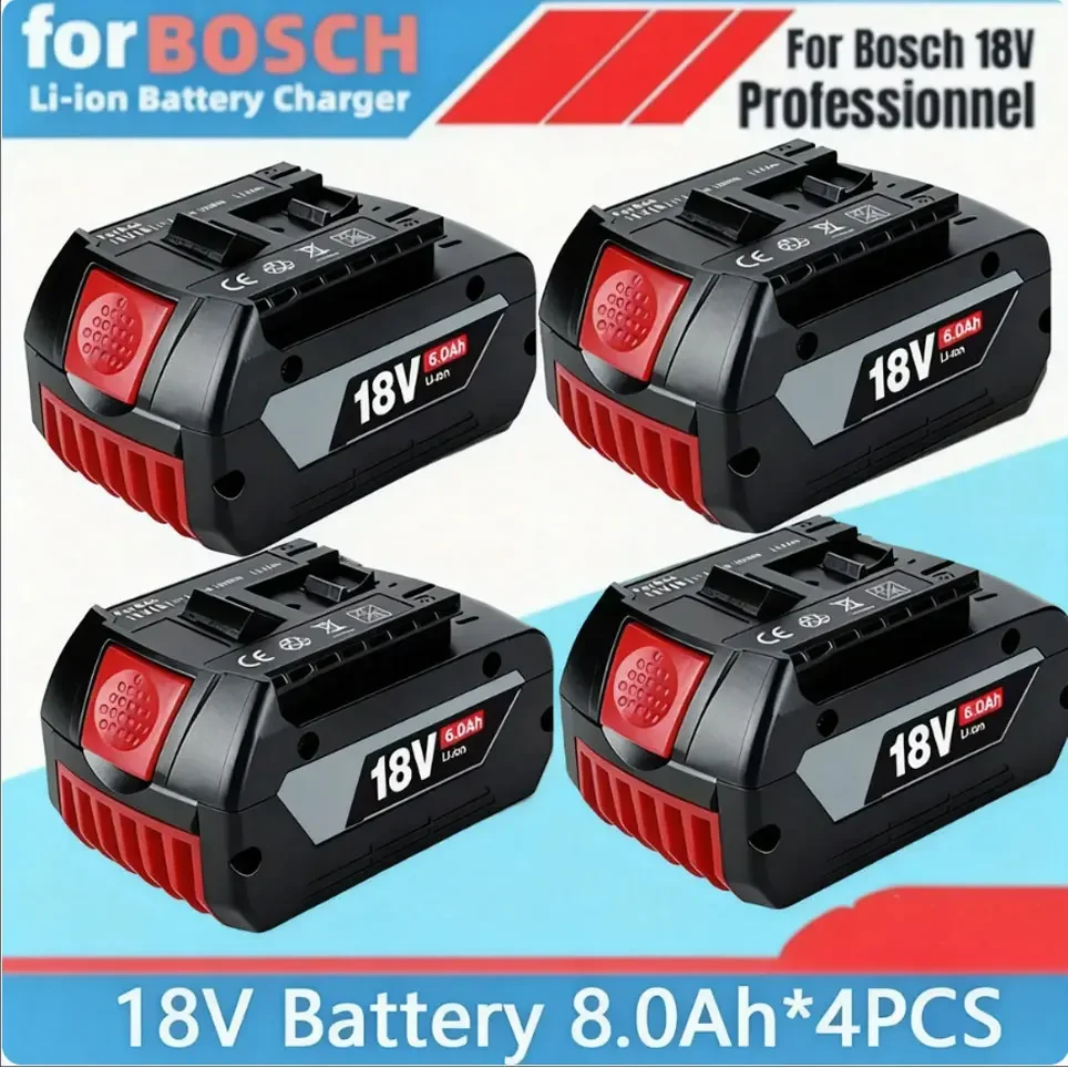 ⛈️ 100% für BOSCH 18V Akku Wiederaufladbarer Akku für BOSCH Akku 18V 6,0AH Bestehendes Werkzeug Wiederaufladbarer Akku