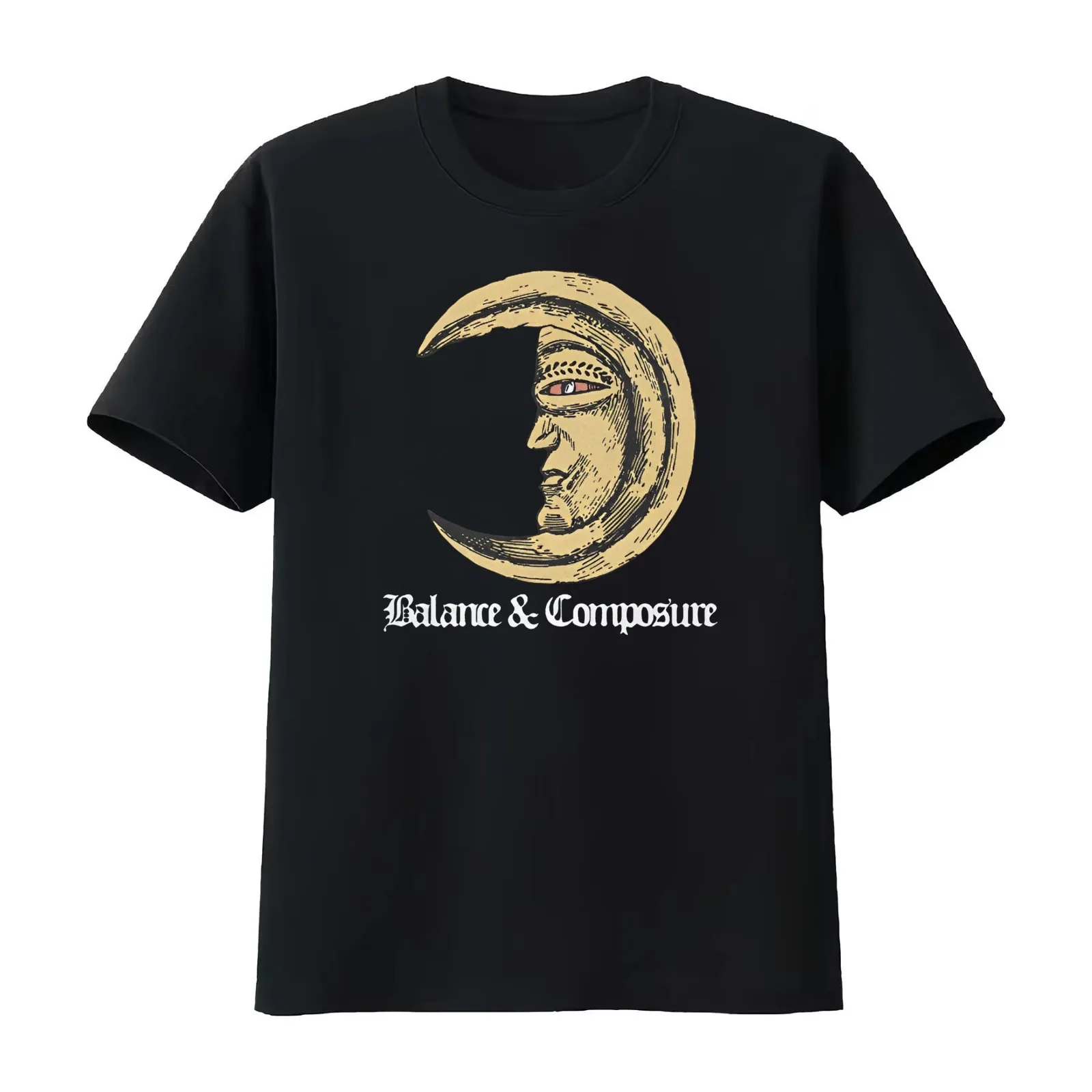 balance and composure merch T-Shirt Summer Casual Cotton Tee Oversized Streetwear Tops Vintage Graphic Print 100% Cotton