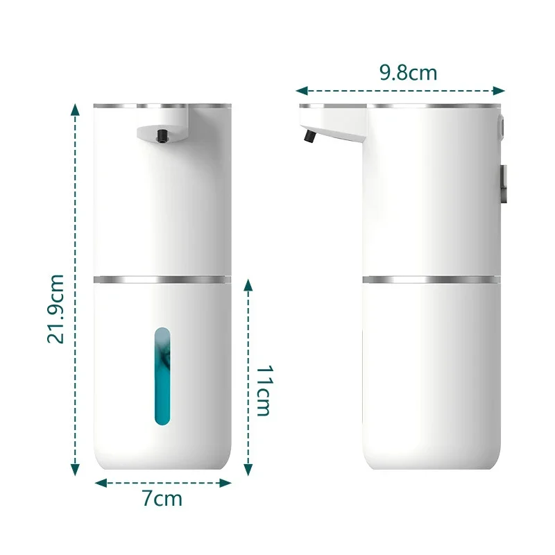 스마트 적외선 비접촉식 비누 디펜서, 자동 거품 비누 디펜서, 주방 욕실, 380ml 손 세척기, 2 년 보증, 2 개