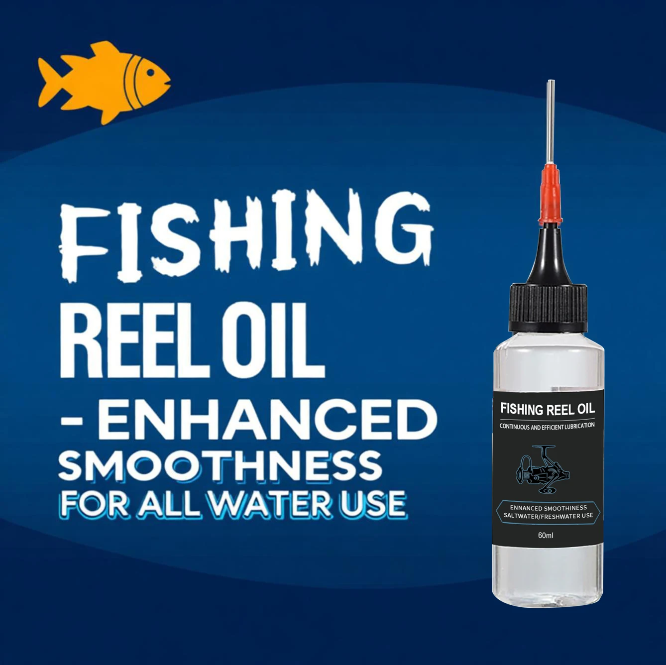 60ml Fishing Reel Oil with Precision Needle Reel Lubricant for Smooth Casting and Corrosion Protection Saltwater Freshwater Use gallery 1