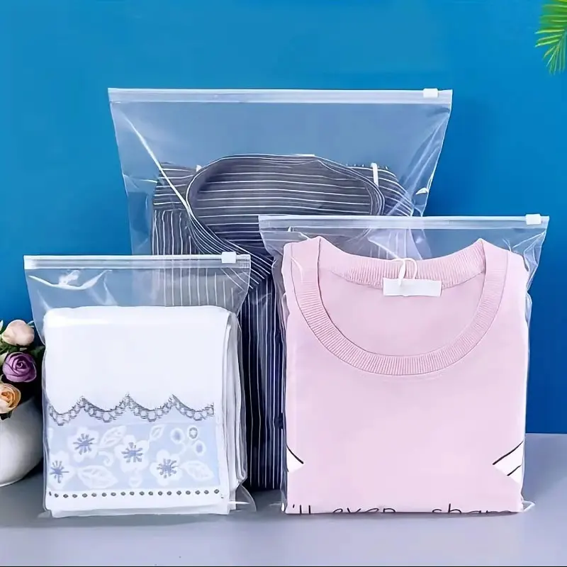 10/15/30 pièces sac à fermeture éclair PE sac de rangement sac à poussière Transparent, sac d'emballage cadeau