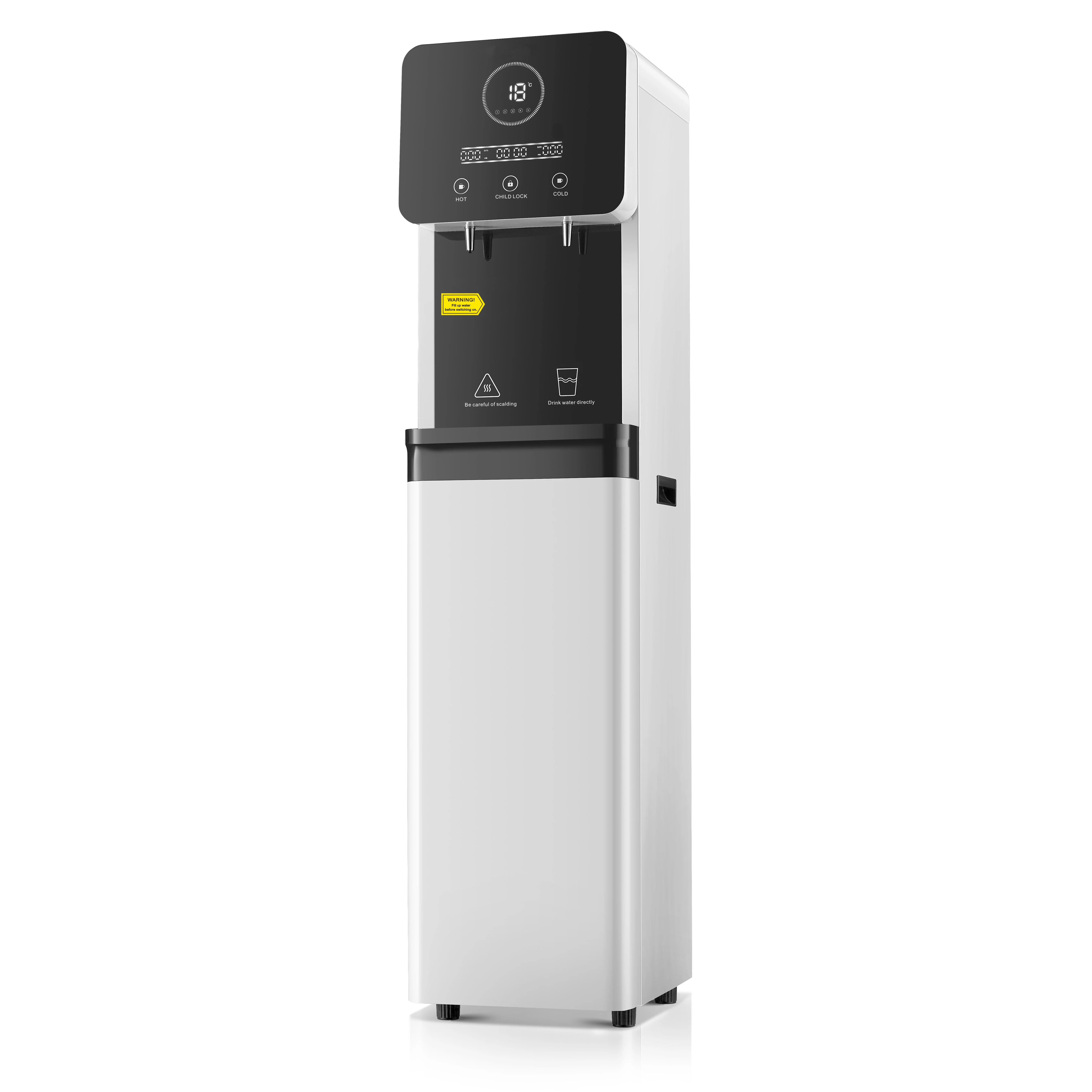 Commercial Drinking Machine RO Water Dispenser Electric  Hot Cold  Child Lock Anti Scald for Airport  Hospital Factory