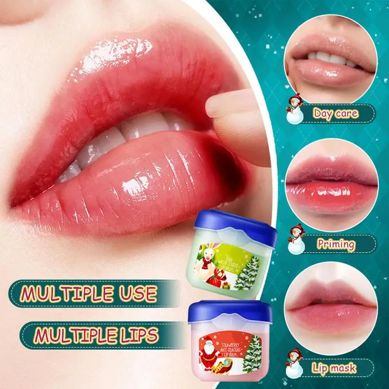 Juego de bálsamo labial navideño, bálsamo labial iluminador, hidratante, antigrietas, reparación hidratante, lápiz labial nutritivo, bálsamo labial, cuidado de la piel