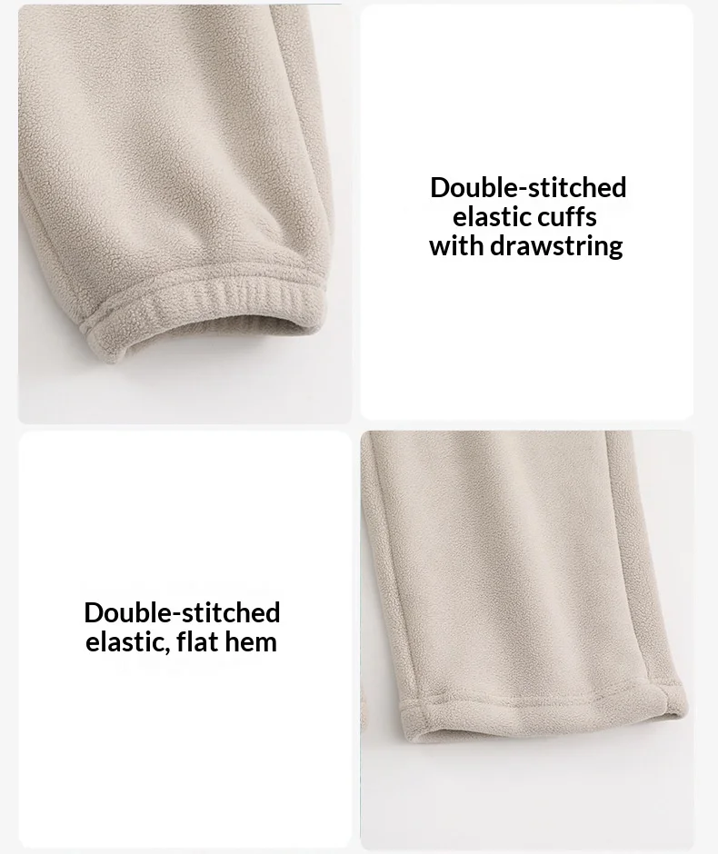 Männer Hosen doppelseitige Fleece Casual Hosen Sweatshirt Boa Pelz männer Kleidung Warme Gestrickte Sport Shorts Mann Geschenke Kleidung – Detail 16