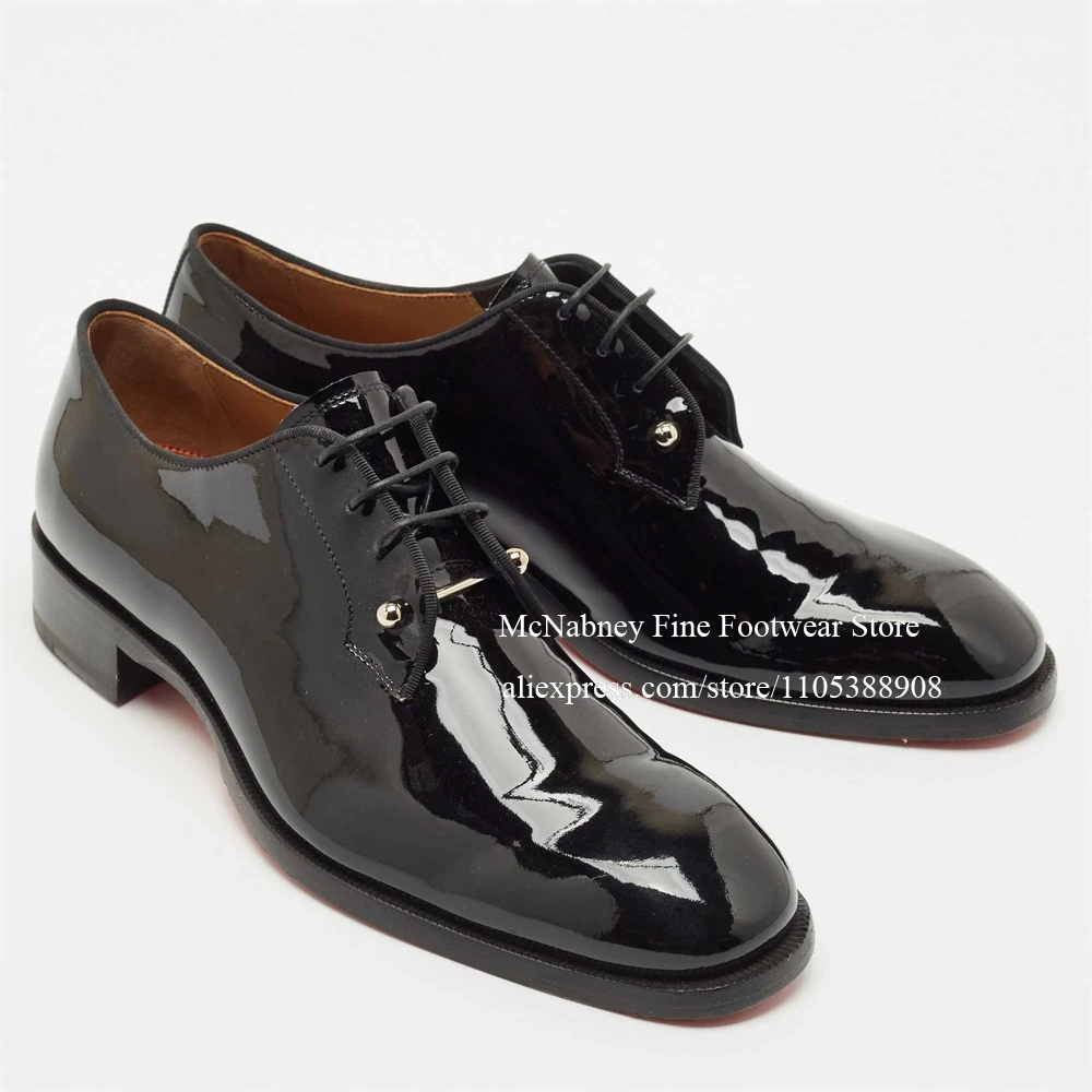 

Leather Derbys Dress Shoes Metal Lace Tips Oxfords Square Toe Lace Up Business Wedding Formal Shoes for Men Comfortable Footwear