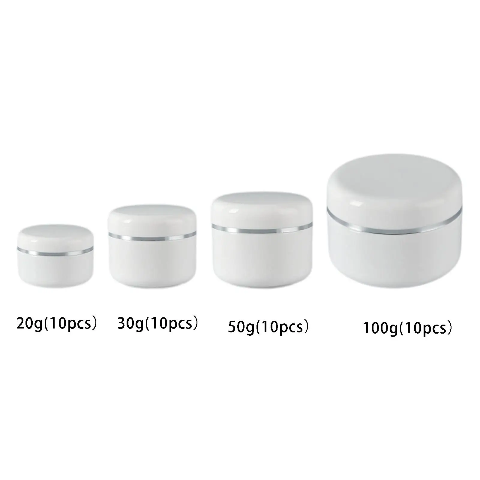 10 Pieces Mini Round Pot Jars Reusable Beauty Leak Proof for Travel Liquid