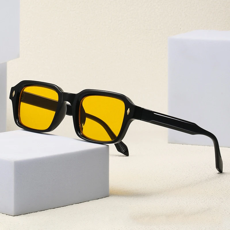 Herren-Sommer-Sonnenbrille in Orange, kann mit verschreibungspflichtigen Gläsern individuell gestaltet werden, Reise- und Strand-UV400-Sonnenbrille, schmaler Rahmen, lässige Brille