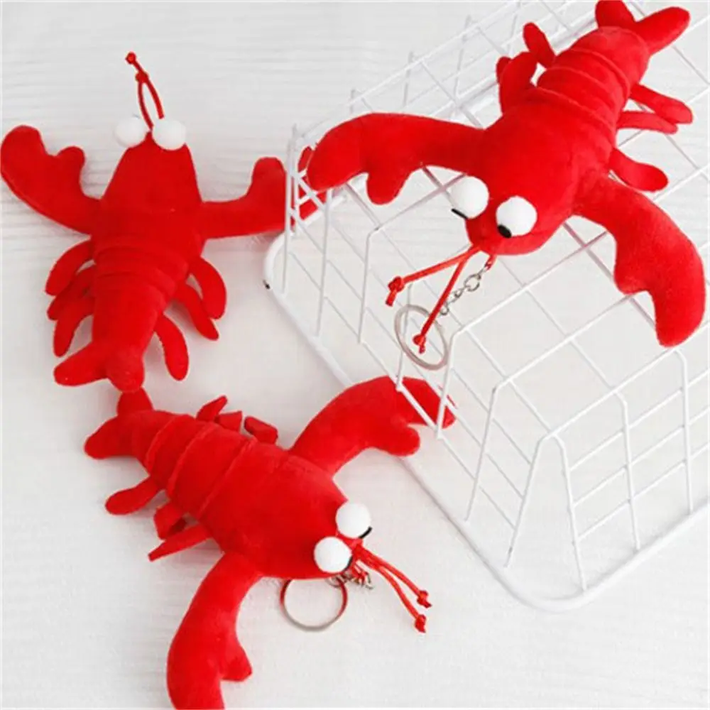 ตกแต่งจี้ Prop Crayfish กุญแจรถอุปกรณ์เสริมกุ้งก้ามกรามสีแดงตุ๊กตาพวงกุญแจกระเป๋าจี้ Keyring ตุ๊กตาของเล่นพวงกุญแจ