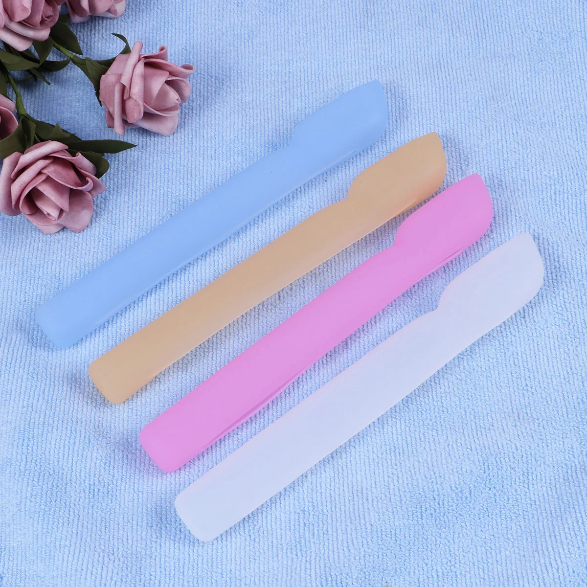 4 Stuks Siliconen Tandenborstel Case 4 Kleuren Hygiënische Reishouder Voor Tandenborstel Beschermhoes Food Grade Veilig Camping Thuis Oraal