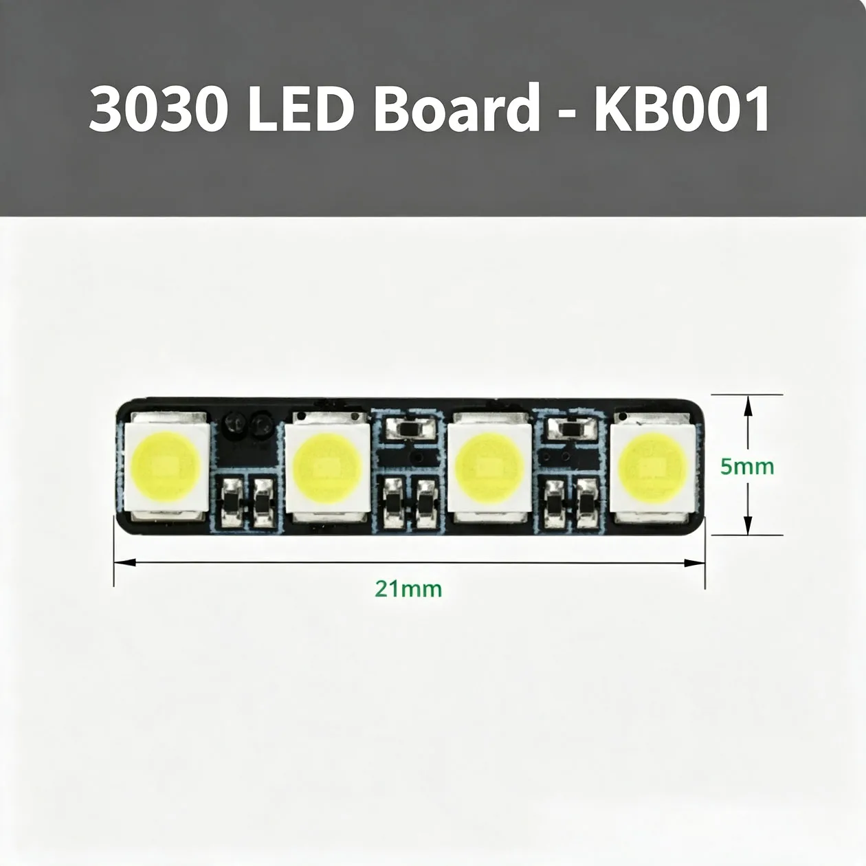 Tuozhu 3D Printed LED Light Board Standard Parts Rectangular Version (2 Pieces) KB001 for DIY Model Lighting
