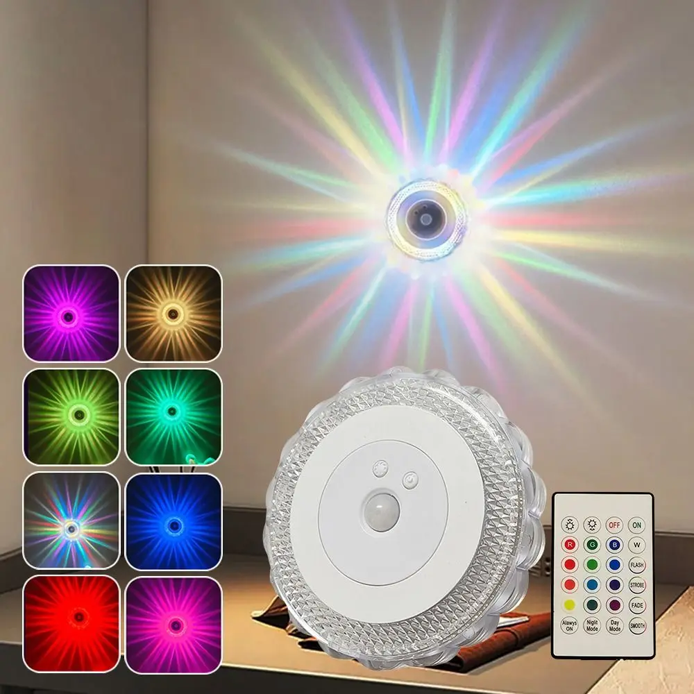 

Gifts Smart Human Body Sensor Night Light 16-color Lighting Tool Ambient Lights Rechargeable Room Magnetic Cabinet Lights