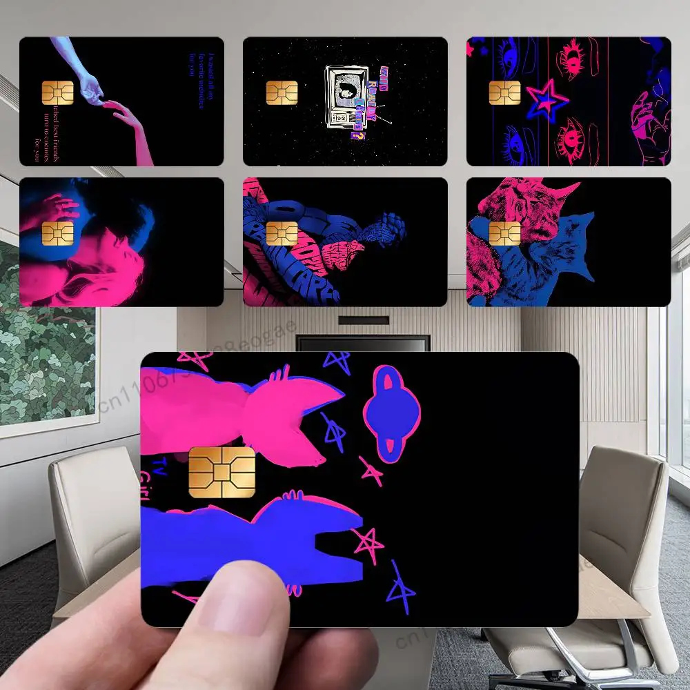 

Band T-TV G-Girl Hot Decorative Credit Card Skin 4PCS Protection Card Stickers Creative Credit Debit Card Stickers