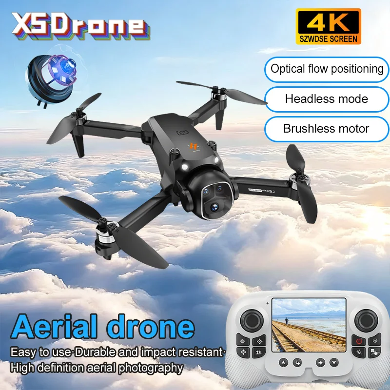 

2026 New X5 Drone 4K Professional HD Aerial Photography Optical flow hovering WIFI Brushless Power RC Foldable quadcopter Drones