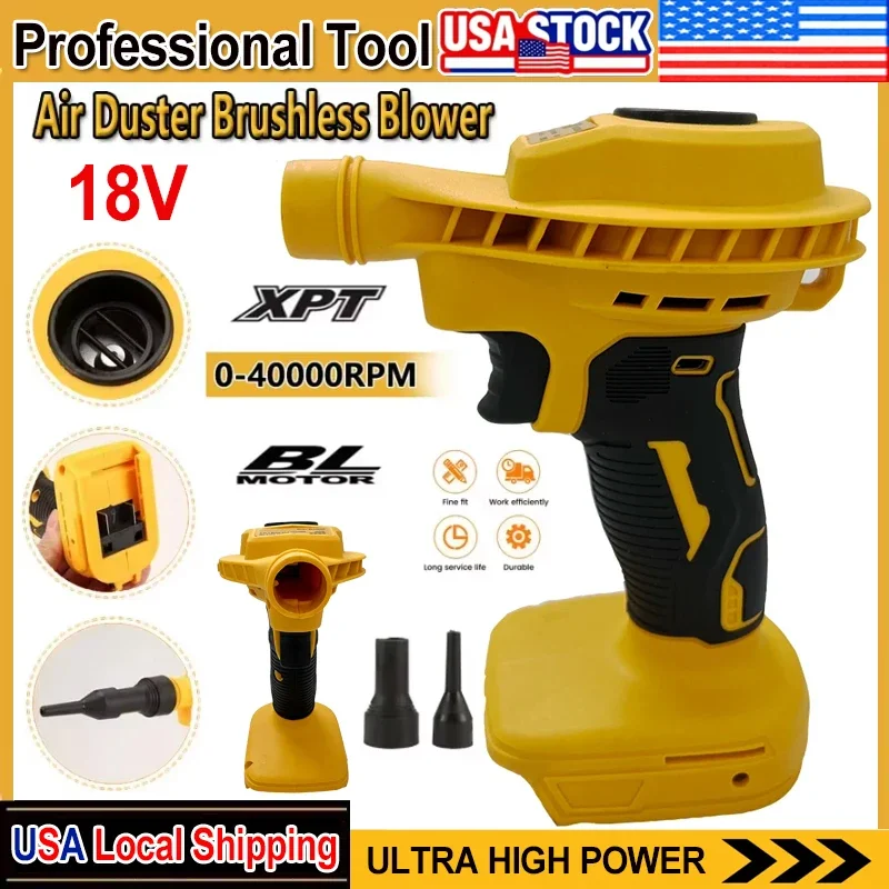 

Fit Dewalt Cordless Air Dust Machine Efficient Rechargeable Vacuum Clean Inflator Cleaning Power Tool For Dewalt 18V 20V Battery